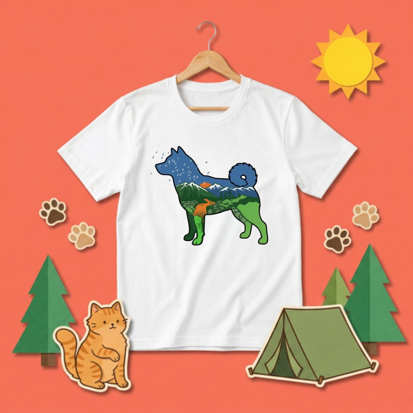 犬好き・キャンプ愛好者必見！柴犬デザインTシャツ | CAMPMODE