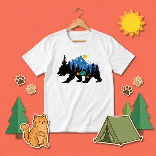Bear Mountain Camping Forest Adventure T-Shirt