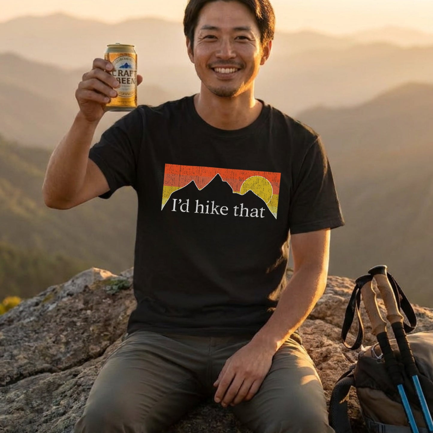 I'd Hike That ｜ 登山・ハイキング・アウトドア・レトロ・パロディに人気