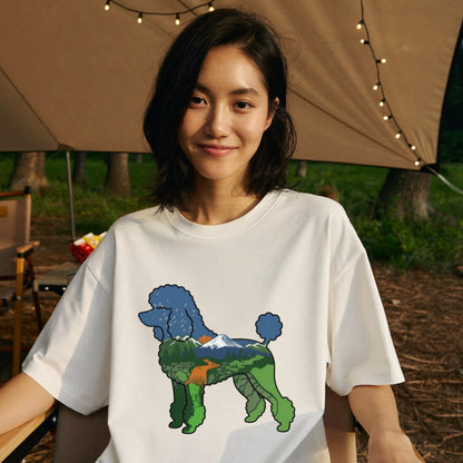 【Poodle Dog】自然風景ダブルエスポージャーTシャツ | CAMPMODE