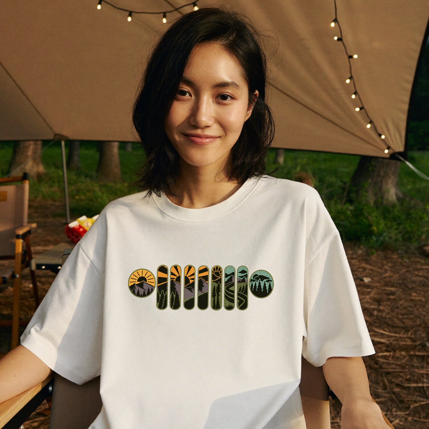 アウトドア Tシャツ キャンプ 登山 山 レトロ 自然 イラスト メンズ レディース おしゃれ 人気