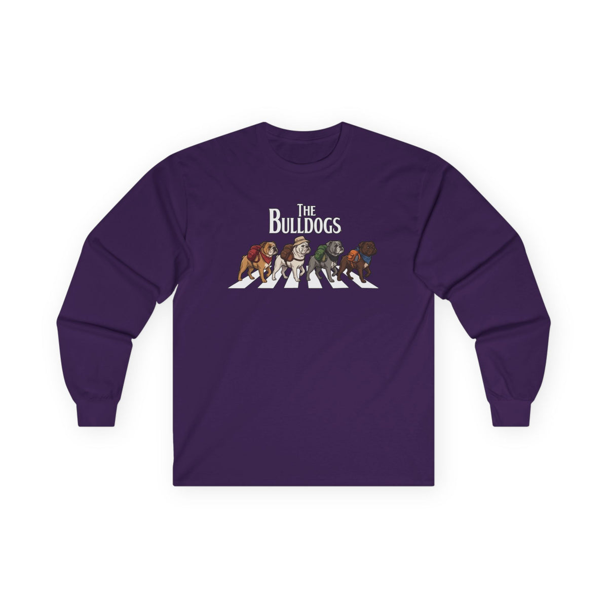 Bulldog Camp Club Campfire Coffee Back Print Long Sleeve T-Shirt