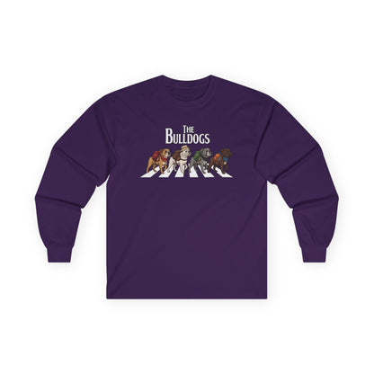 Bulldog Camp Club Campfire Coffee Back Print Long Sleeve T-Shirt