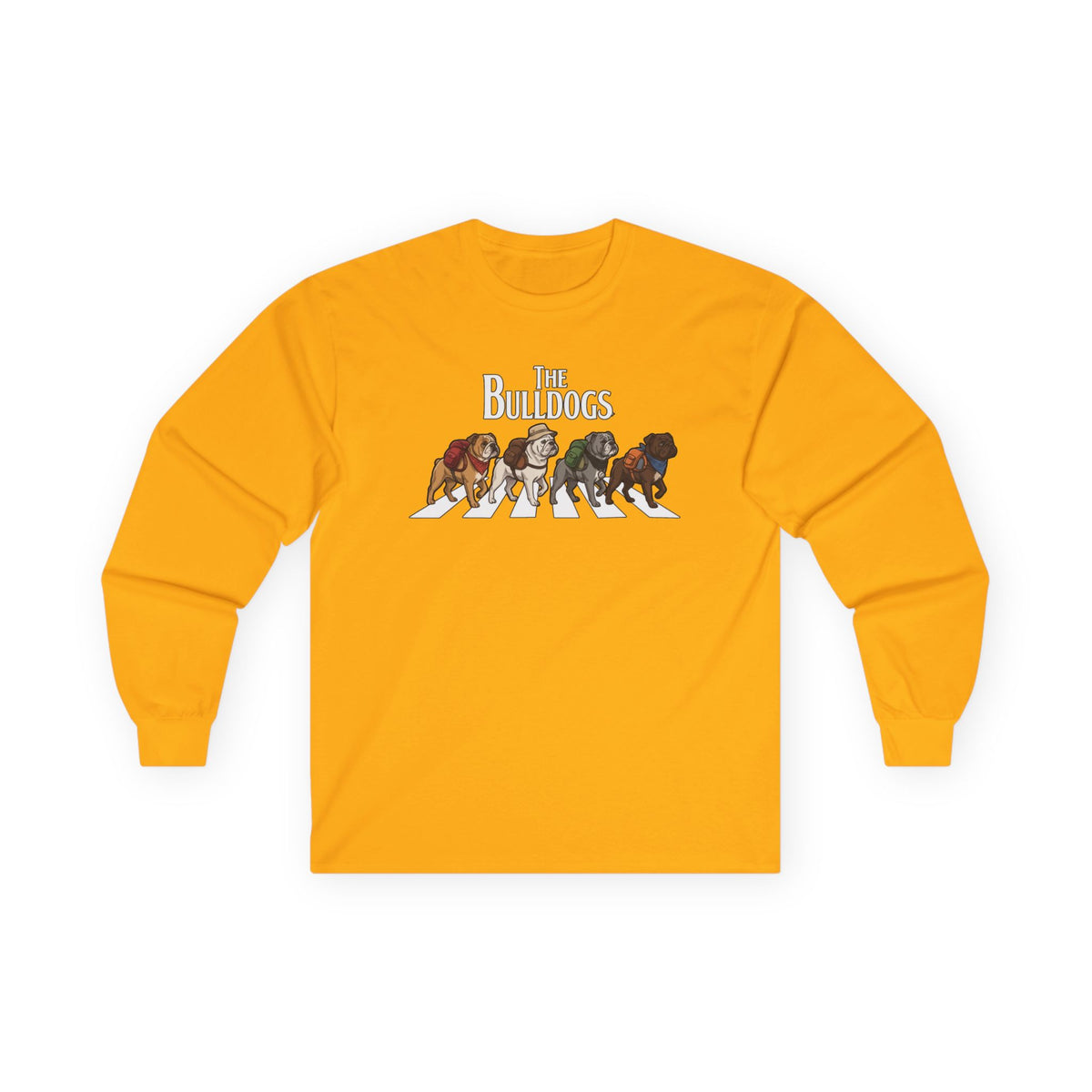 Bulldog Camp Club Campfire Coffee Back Print Long Sleeve T-Shirt