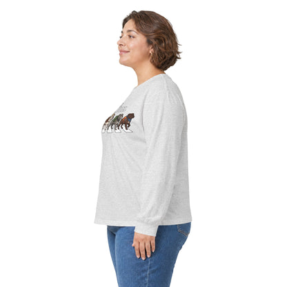 Bulldog Camp Club Campfire Coffee Back Print Long Sleeve T-Shirt