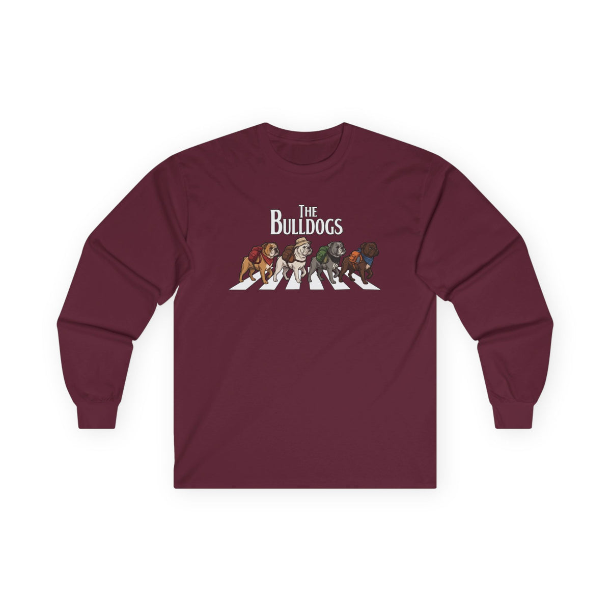 Bulldog Camp Club Campfire Coffee Back Print Long Sleeve T-Shirt