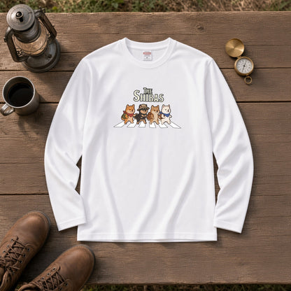 THE SHIBAS 柴犬横断歩道 長袖Tシャツ