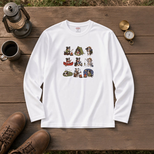 Australian Shepherd Camping Outdoor Long Sleeve T-Shirt