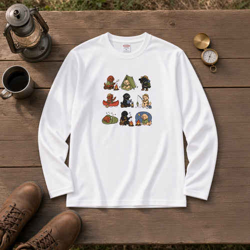 Toy Poodle Camping Outdoor Long Sleeve T-Shirt