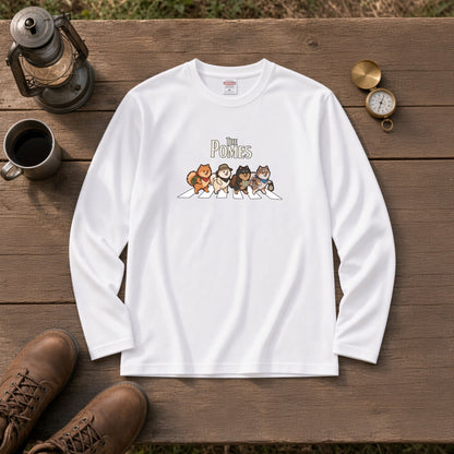 THE POMES ポメラニアン横断歩道 長袖Tシャツ