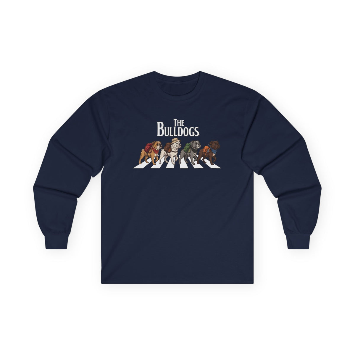 Bulldog Camp Club Campfire Coffee Back Print Long Sleeve T-Shirt