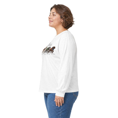 Bulldog Camp Club Campfire Coffee Back Print Long Sleeve T-Shirt