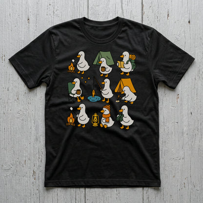 かわいいガチョウのキャンプTシャツ