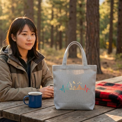 【キャンプの鼓動】カラフルキャンバストートバッグ｜CAMPMODE