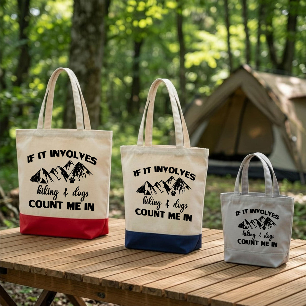【Hiking and Dog】キャンバストートバッグ | CAMPMODE