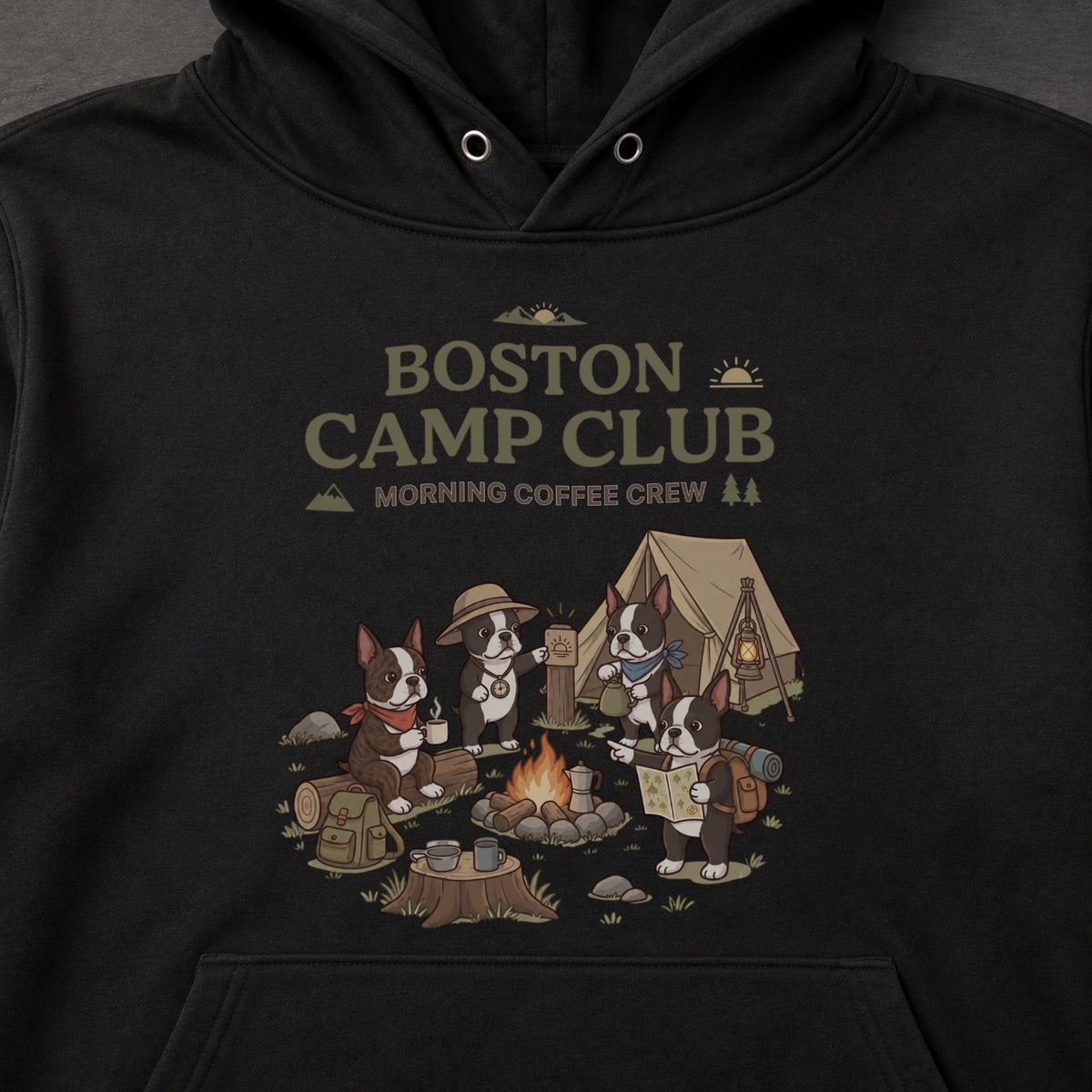 BOSTON CAMP CLUB ボストン・テリア キャンプパーカー