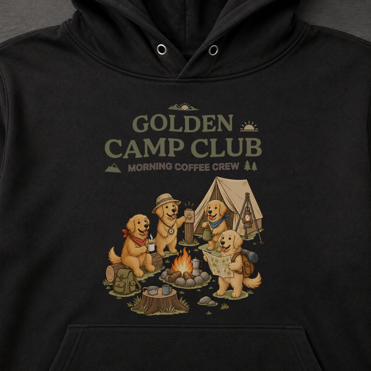 GOLDEN CAMP CLUB ゴールデンレトリバー キャンプパーカー
