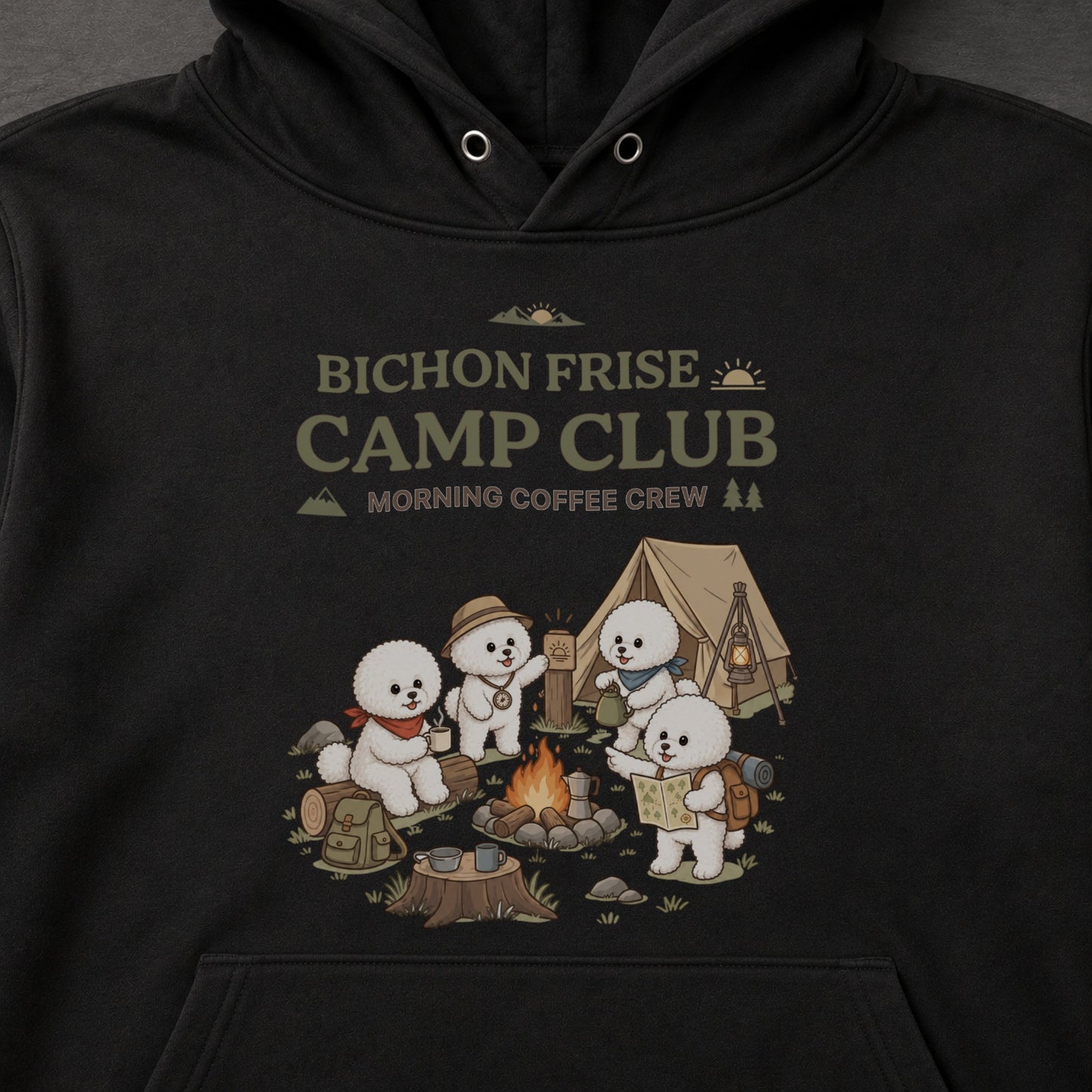 BICHON FRISE CAMP CLUB ビション・フリーゼ キャンプパーカー
