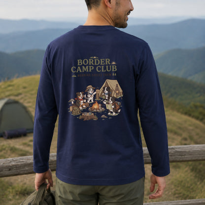 BORDER CAMP CLUB ボーダーコリー ロングスリーブTシャツ ｜バックプリント
