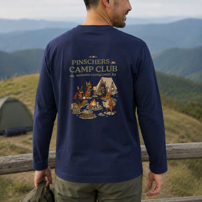 PINSCHERS CAMP CLUB ピンシャー キャンプ バックプリント長袖Tシャツ