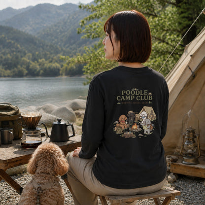 POODLE CAMP CLUB プードル ロングスリーブTシャツ｜バックプリント