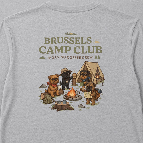 Brussels Griffon Camp Club Back Print Long Sleeve T-Shirt