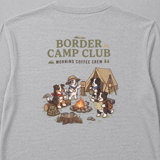 BORDER CAMP CLUB ボーダーコリー ロングスリーブTシャツ ｜バックプリント