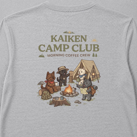 KAIKEN CAMP CLUB 甲斐犬 キャンプ バックプリント長袖Tシャツ