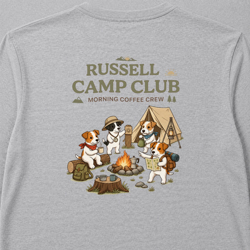 Jack Russell Terrier Camp Club Back Print Long Sleeve T-Shirt