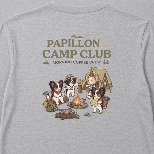 Papillon Camp Club Campfire Coffee Back Print Long Sleeve T-Shirt