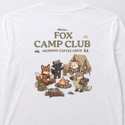 FOX CAMP CLUB キツネ キャンプ バックプリント長袖Tシャツ