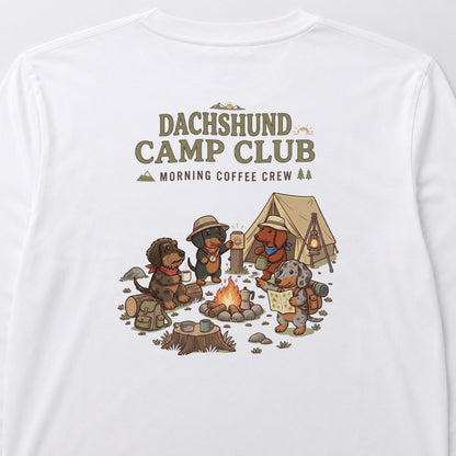 DACHSHUND CAMP CLUB ダックスフンド ロングスリーブTシャツ ｜バックプリント