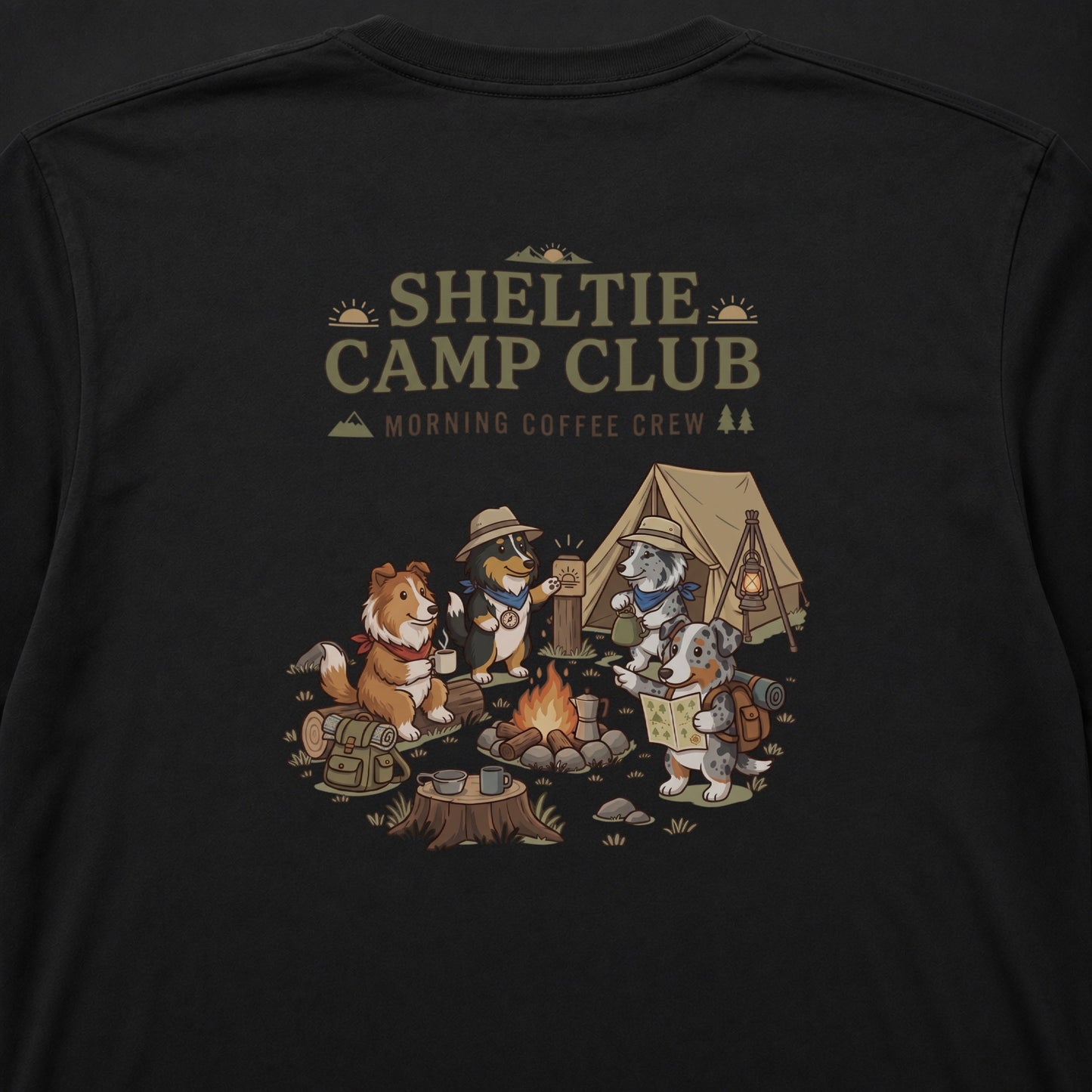 SHELTIE CAMP CLUB シェルティ ロングスリーブTシャツ ｜バックプリント