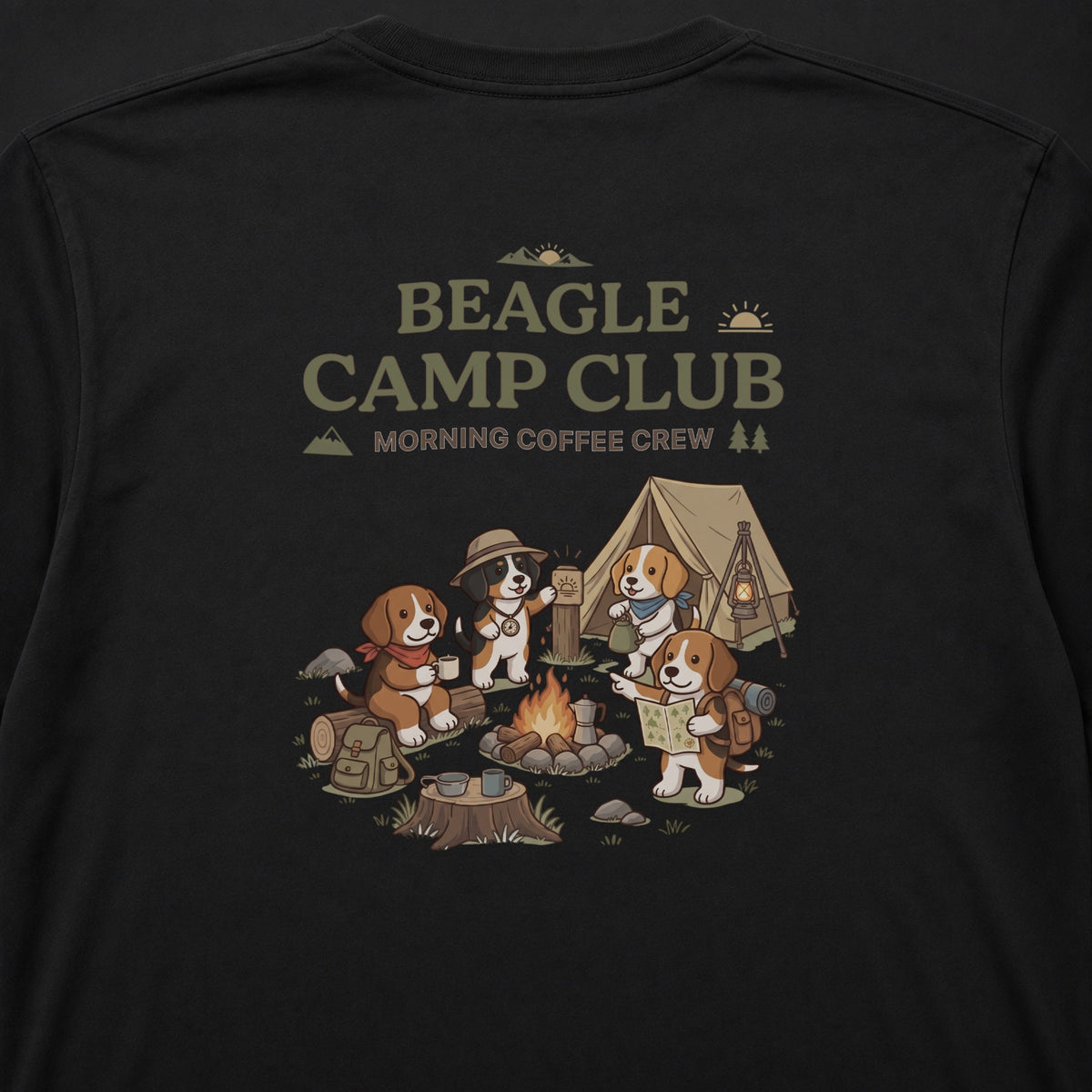 BEAGLE CAMP CLUB ビーグル キャンプ バックプリント長袖Tシャツ