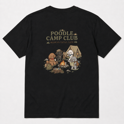 POODLE CAMP CLUB プードル キャンプTシャツ｜バックプリント