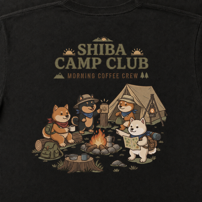 SHIBA CAMP CLUB 柴犬 キャンプTシャツ｜バックプリント