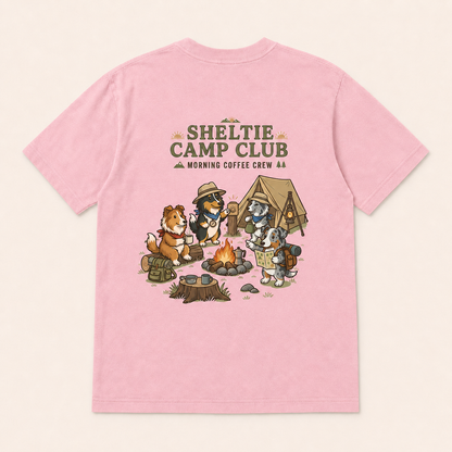SHELTIE CAMP CLUB シェルティ キャンプTシャツ｜バックプリント