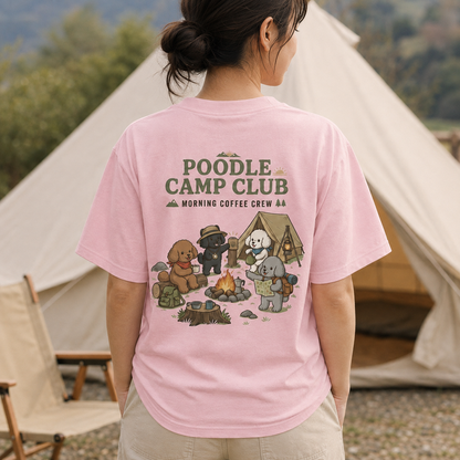 POODLE CAMP CLUB プードル キャンプTシャツ｜バックプリント