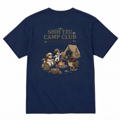 SHIH TZU CAMP CLUB シーズー キャンプTシャツ｜バックプリント