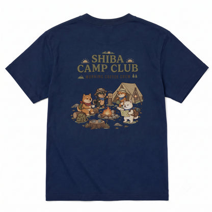 SHIBA CAMP CLUB 柴犬 キャンプTシャツ｜バックプリント
