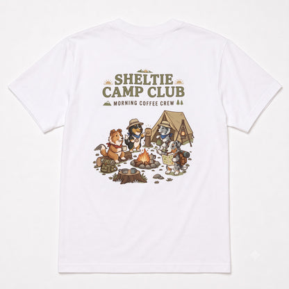 SHELTIE CAMP CLUB シェルティ キャンプTシャツ｜バックプリント