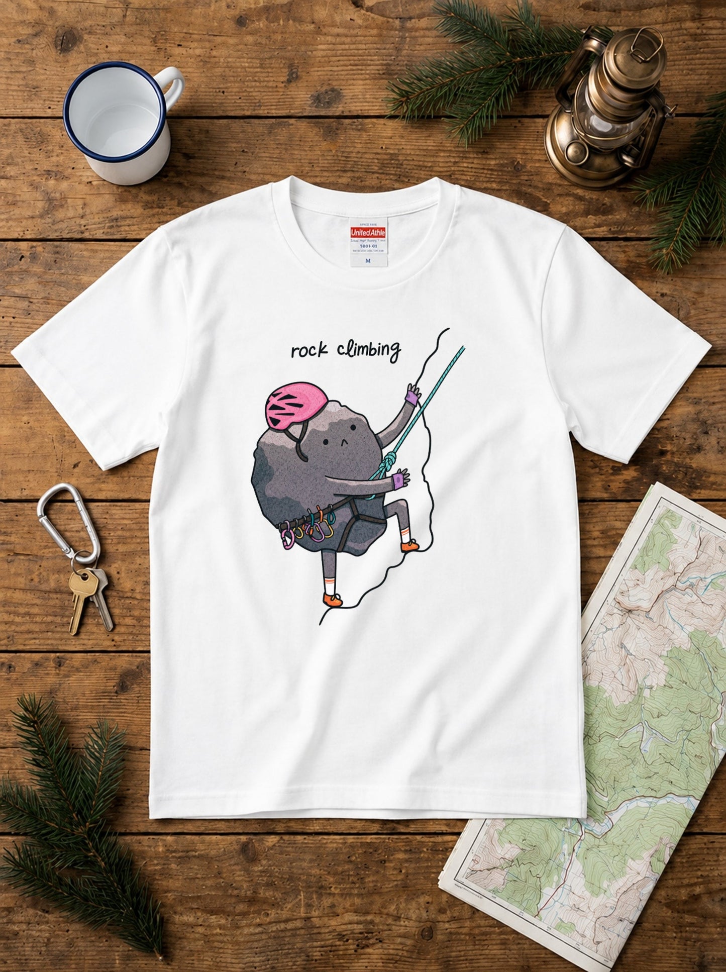 ロッククライミング＆ハイキングTシャツ