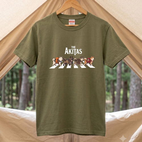 Akita Crossing The Road Funny Zebra Crossing T-Shirt
