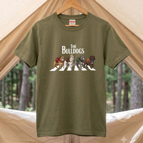 Bulldogs Crossing The Road Funny Zebra Crossing T-Shirt
