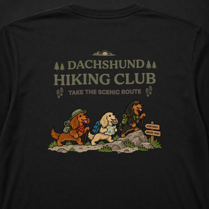 Dachshund Hiking Club Scenic Route Back Print Long Sleeve T-Shirt - CampModeGear - Product image 2