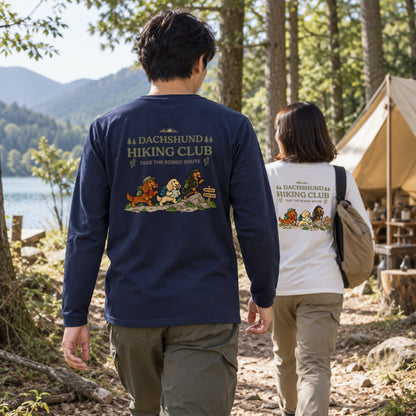 Dachshund Hiking Club Scenic Route Back Print Long Sleeve T-Shirt - CampModeGear - Product image 8
