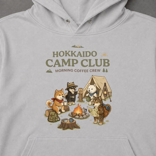 Hokkaido Dog Camp Club Campfire Coffee Hoodie