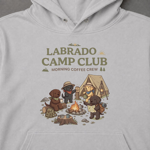 Labrador Retriever Camp Club Campfire Coffee Hoodie