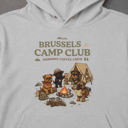 Brussels Griffon Camp Club Campfire Coffee Hoodie
