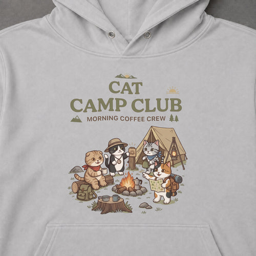 Cat Camp Club Campfire Coffee Hoodie